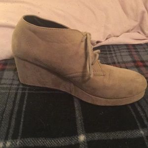 Beige wedges